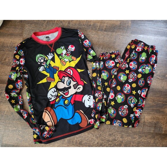 Boys XL Super Mario silky pj set - Picture 1 of 4